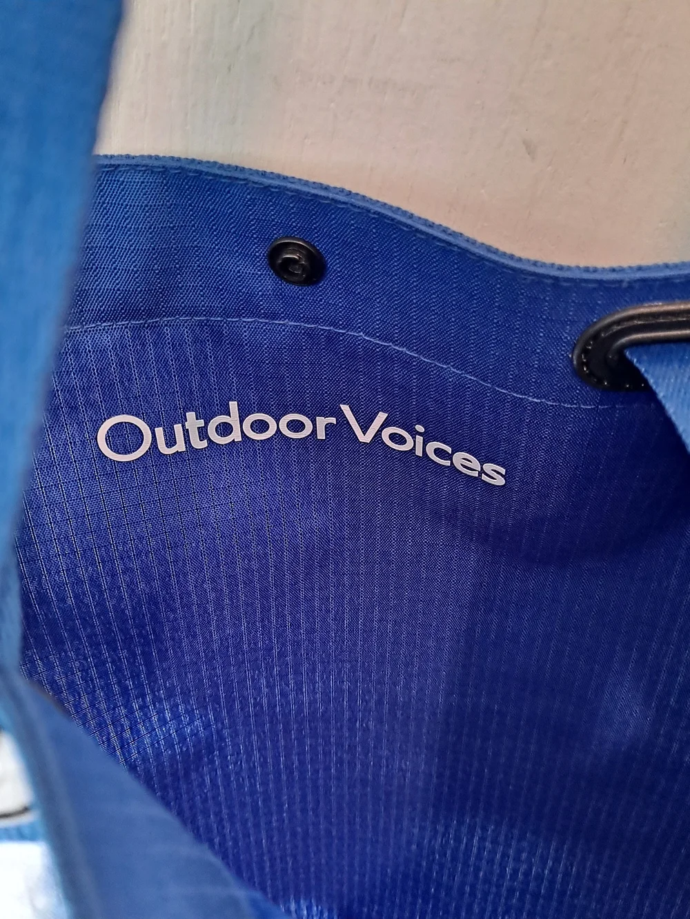 Outdoor Voices Blue 'Doing Things' Tote-Style Backpack Durable Weather Resistant